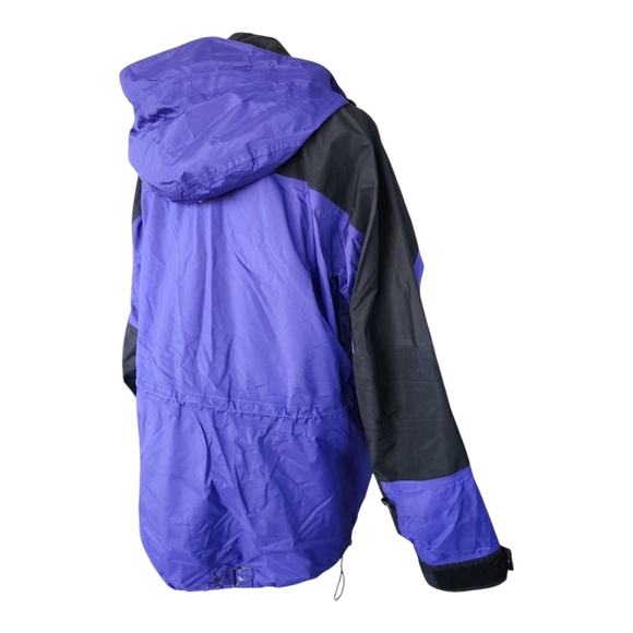 VTG North Face Womens L Gore Tex Mountain Light Rain Jacket Black Purple - Picture 5 of 13